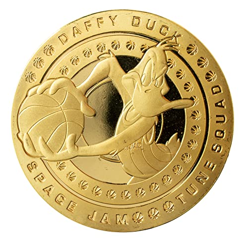 Merchoid Space Jam A New Legacy Collection: Daffy Duck Edición Limitada Numerada Individualmente Monedas Coleccionables Color Oro Serie 1 Número 4