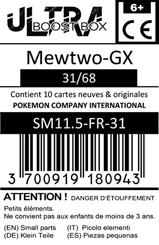 Mewtwo-GX 31/68 - #myboost X Soleil & Lune 11.5 Destinées Occultes - Box de 10 cartas Pokémon Francés