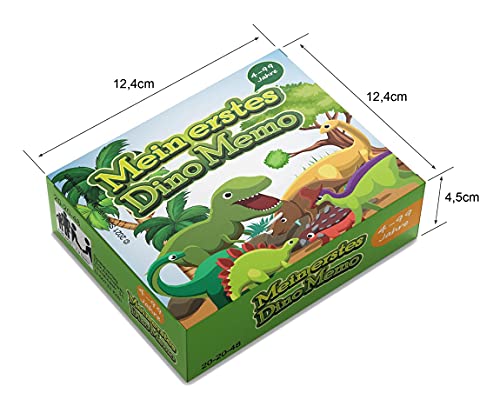 Mi primer Dino Memo | para los fans de dinosaurios a partir 4 años Dinos ilustrados adecuados niños con efecto aprendizaje especial Juego clásico jóvenes y mayores cartas