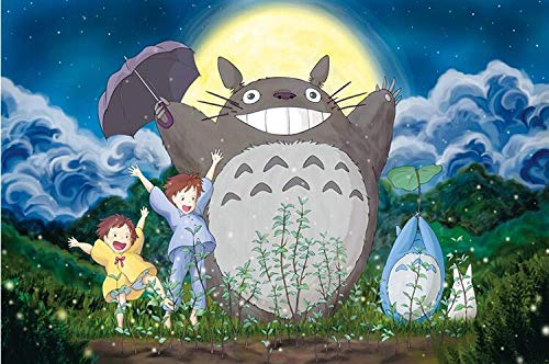 Mi Vecino Totoro Moonlight Wood Puzzle 1000 Piezas Tarjeta Blanca Niño Adulto Juguete Educativo Puzzle