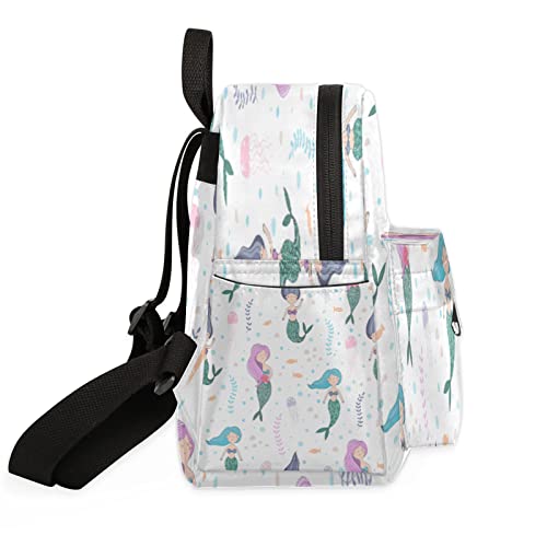 Mini mochila de sirena para mujeres y niñas, adolescentes, medusas, algas marinas pequeñas, bolsa ligera informal, Jellyfish Seaweed