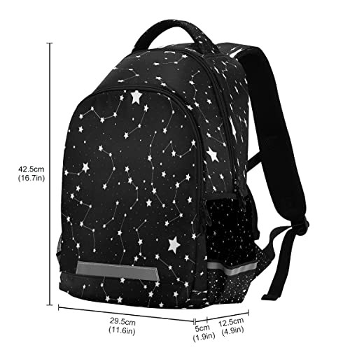 Mnsruu Star Constellations - Mochila grande para viajes, escuela, escuela, hombro, bolsa de viaje