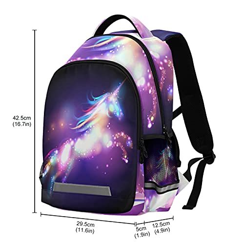 Mochila Star Magic Unicorn para estudiantes y niñas, mochila de viaje