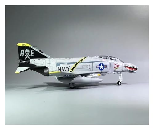 Modelo de avión a Escala 1/100 para F-4 escuadrón de Bandera Pirata Fantasma F-4B Modelo de Combate Militar Adecuado para colección colección.