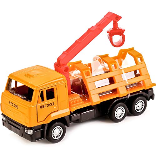 Modelo de metal fundido a presión Kamaz Russian Timber Truck Toy Die Cast