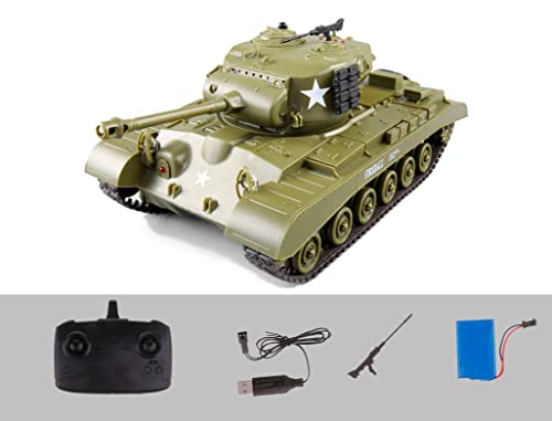 MODELTRONIC. Set 2 Tanques Radio Control M26 Pershing y Sherman M4A3 Escala 1:30 con Sistema de Disparo de Infrarrojos.