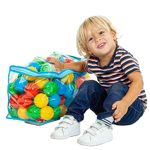 MOLTO | Bolsa 100 Pelotas de Colores 6.5 cms | para Piscina de Bolas | Ultraresistentes, Flexibles y No Tóxicas | Juguetes Sensoriales para Bebes | Juguetes Educativos para Niños | 6 Meses