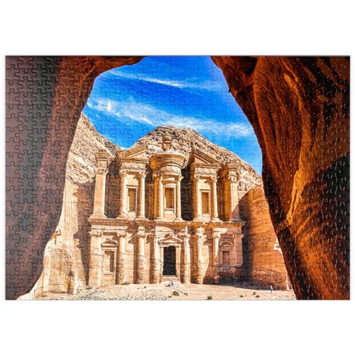 Monasterio De Ad Deir En La Antigua Ciudad De Petra, Jordania - Premium 500 Piezas Puzzles - Colección Especial MyPuzzle de Puzzle Galaxy