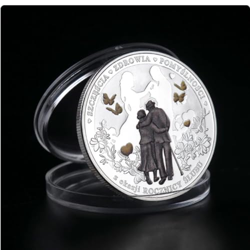 Moneda Conmemorativa para Siempre Amor Aniversario de Bodas Monedas Amor Confesión Matrimonio Regalo Conmemorativo Felicidad para Siempre