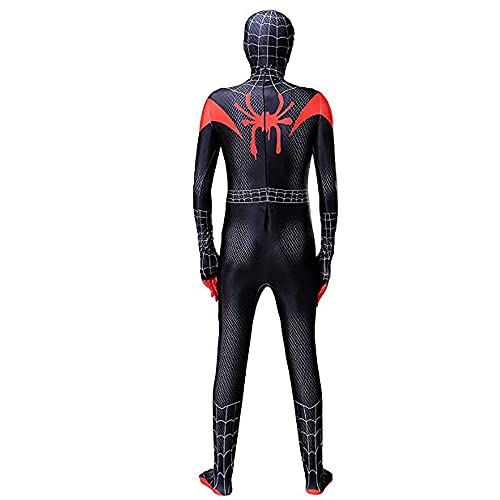 Mono festivo de disfraces fiesta Disguise Spidey para niños, Cosplay disfraz de juego rol superhéroe Miles Morales Spider Jumpsuit Costume 110-120