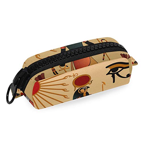 MONTOJ Estuche de gran capacidad para lápices de la religión del antiguo Egipto brochas de maquillaje organizador bolsa de lona bolsa