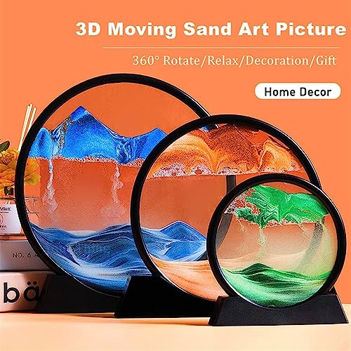 Movimiento de arte de arena dinámico 3D, pintura de arena que fluye, imagen de arte de arena en movimiento, marco de arena que fluye, escritorio relajante, hogar, oficina, trabajo, decoración, habitac