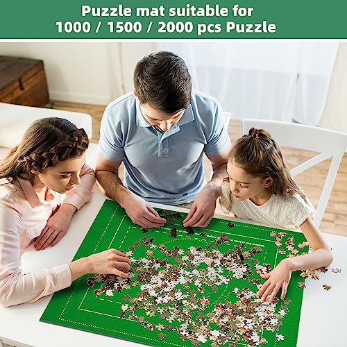 MOZOOSON Tapete Puzzle 2000 Piezas, Puzzle Mat Roll Jigsaw Puzzle Pad, Fieltro Tapete Puzzle, Accesorios para Guardar Los Puzzles, Jigsaw Puzzle Mat con 6 Puzzles Clasificadores