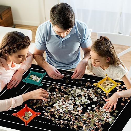 MOZOOSON Tapete Puzzle, Puzzle Mat Roll para Puzzle 1000 2000 Piezas para Adultos Niños, Fieltro Puzzles Tapete, Jigsaw Puzzle Roll Pad, Accesorio para Guardar los Puzzles
