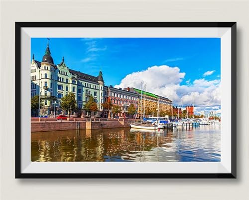 Muelle del Casco Antiguo de Helsinki, Finlandia, Rompecabezas de Madera de 300 Piezas, Regalo de cumpleaños único, Rompecabezas Personalizado