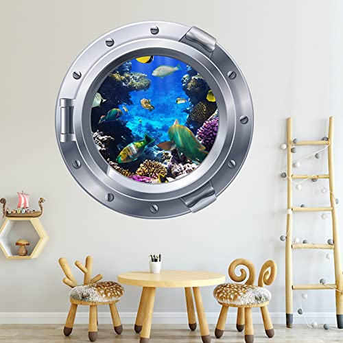 Mundo Submarino Pegatinas de Pared Hogar Arte Decorativo Pegatinas de Pared Subacuática Baño Dormitorio Decoración Uoq740