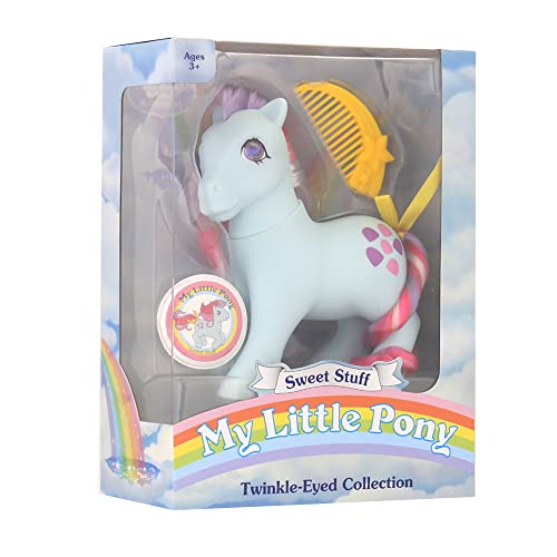 My Little Pony 35297 Classic Rainbow Ponies Sweet Stuff Pony, Twinkle-Eyed Collection, Retro Horse Gifts, Toy Animal Figures, Horse Toys for Boys and Girls Aged 3, 4, 5, 6 Years +