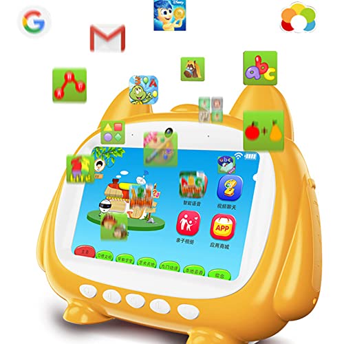 Natuogo Tableta de edición para niños Android 9.0 de 7 Pulgadas con WiFi, 1 GB + Tableta de 16 GB para niños, tabletas para niños con Control Parental y Caja a Prueba de niños, Amarillo