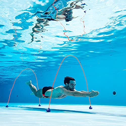 Navaris Piezas de Buceo para niños - Set de 2X Arco para Practicar Juegos de bucear y Nadar - Aros de natación Flexibles para Jugar en Piscina y mar