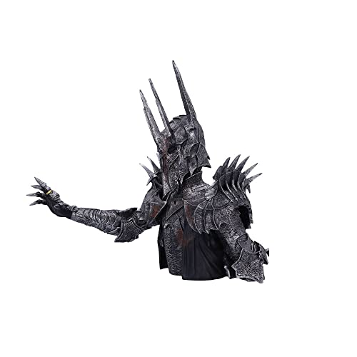 Nemesis Now Busto de Sauron con Licencia Oficial del señor de los Anillos, Plata, 39 cm