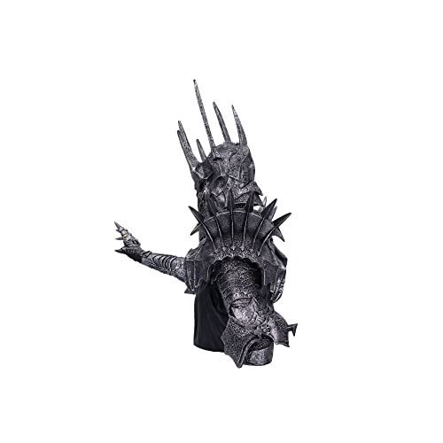 Nemesis Now Busto de Sauron con Licencia Oficial del señor de los Anillos, Plata, 39 cm