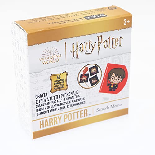 Nice Group - Harry Potter - Scratch Memo, 50 tarjetas con personajes de Hogwarts por descubrir