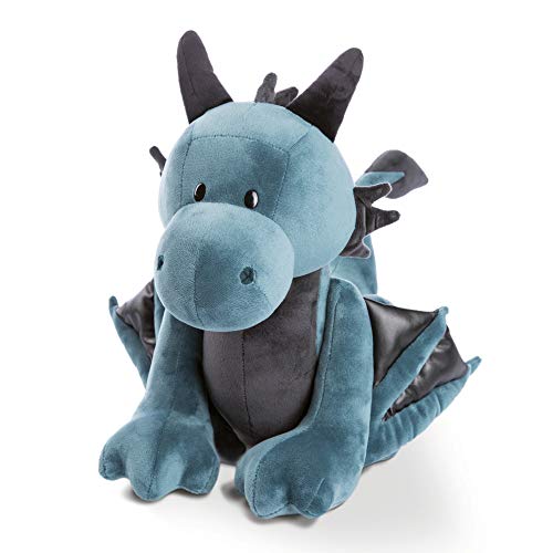 NICI- Peluche de pie dragón Ivar 45cm, Color Azul, 45 cm (46717)