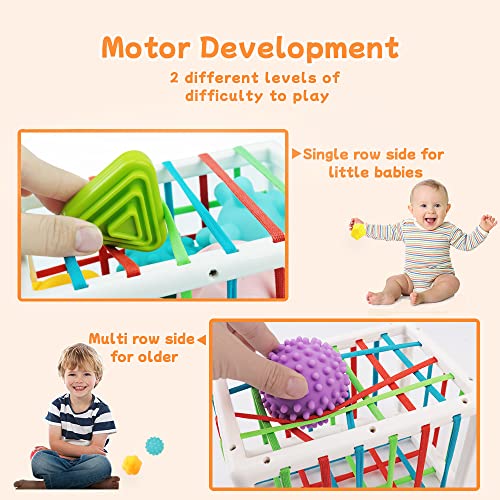 nicknack Montessori Juguete para bebé de 1 año de Edad, 11 Piezas Juguetes sensoriales para bebés de 6 a 12 Meses, Surtido y apilable Juguetes Regalos para niños pequeños 18 Meses +