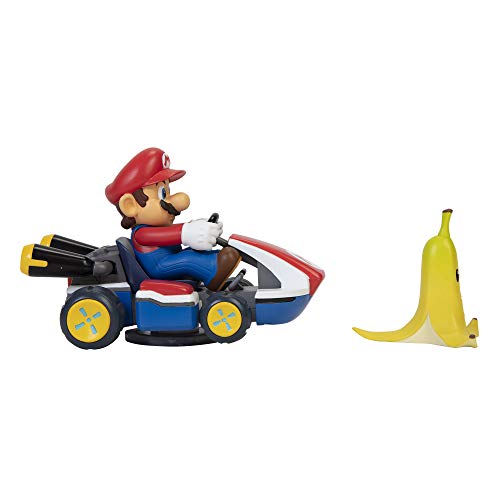 Nintendo Super Mario – Vehículo de Juguete Mario con Funciones – Realiza Multitud de Funciones (Giros 360º, Acrobacias) – Recomendado para Niños con 3 Años +