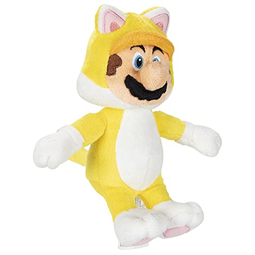 Nintendo Super Plüsch, 18 cm-Mario im gelben Katzenkostüm Peluche, Color Amarillo (Jakks HK Ltd. 83395)