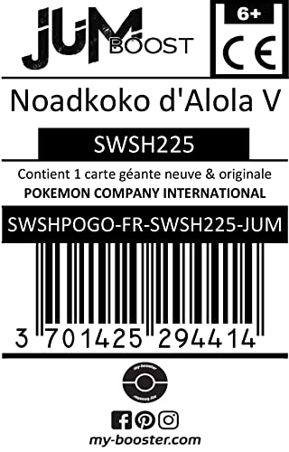 Noadkoko d'Alola (Exeggutor de Alola V) SWSH225 - Jumbo - Jumboost X Epée et Bouclier 10.5 - Pokémon GO - Carta Gigante