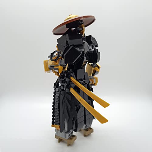 Novaray Juego de bloques de sujeción, figuras de acción, 342 unidades, color negro Ronin, espadachín de construcción, kits MOC, compatibles con minigurs Lego
