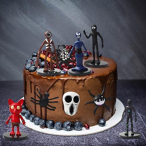 OCDSLYGB 9PCS Mini Figuras de Juego de Terror,Roblox Cake Toppers,Decoración Tartas Roblox Figuras,Decoración para Tartas Cumpleaños,Decoración de Cumpleaños para Niños