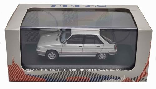 Odeon RENAULT11 Turbo 5 Puertas Gris Metalizado de 1988 Coche de Colección R11 1/43 Serie Limitada 504 PCS