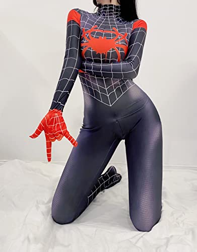 Olanstar Disfraz de Spiderman de una pieza para mujer, disfraz de Superhero, traje de anime para cosplay