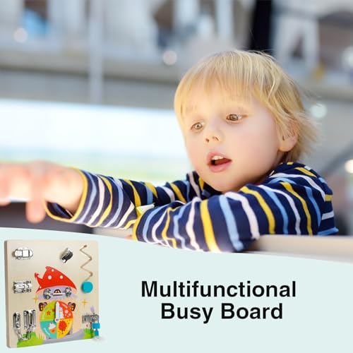 optimism Tablas ocupadas para niños pequeños de 1 a 3 años | Tablero de Actividades sensoriales de Juguete de Aprendizaje Montessori para niños pequeños de 1 a 3 años | Juguete de Aprendizaje