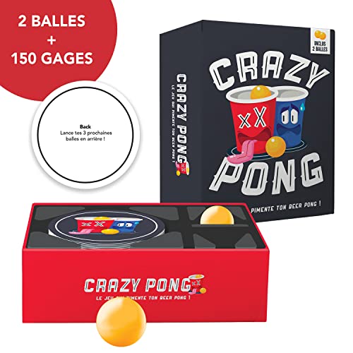 Original Cup Crazy Pong® | Dale Sabor a tu Beer Pong | La Variación Verdad o Reto | 150 Apuestas | 2 Bolas | La Mejor Idea de Regalo 2021 | Juego de Beer Pong | Aperitivo | Fiesta