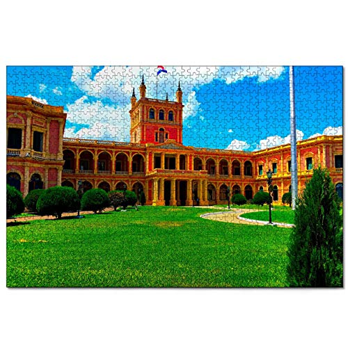Palacio Presidencial de Paraguay Rompecabezas de 1000 Piezas para Adultos y familias, Regalo de Viaje de Madera, Recuerdo de 30 x 20 Pulgadas