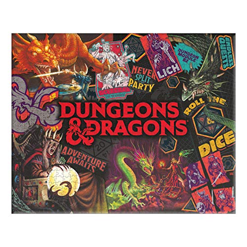Paladone-RS560086 Dungeons and Dragons Rompecabezas, Multicolor, único (PP8321DD)