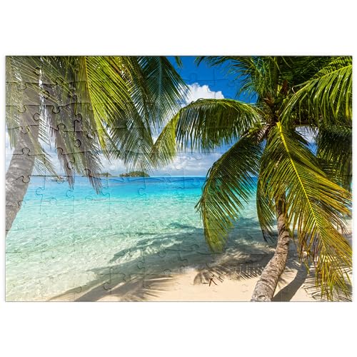 Palm Beach En Matira Point, Isla De Bora Bora, Polinesia Francesa, Mares del Sur - Premium 100 Piezas Puzzles - Colección Especial MyPuzzle de Puzzle Galaxy