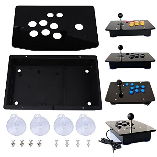 Panel de acrílico negro y estuche DIY Juego de reemplazo de kits para Arcade Game