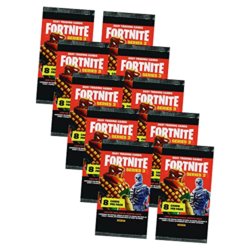 Panini Fortnite Serie 3 - Tarjetas coleccionables (10 boosters/bolsas)