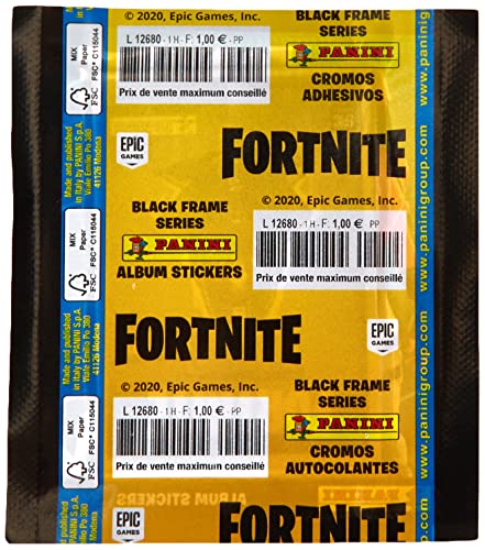 Panini SA Fortnite Black Frame Series-50 Fundas, Color Negro, 11810 (003986BOX50F)