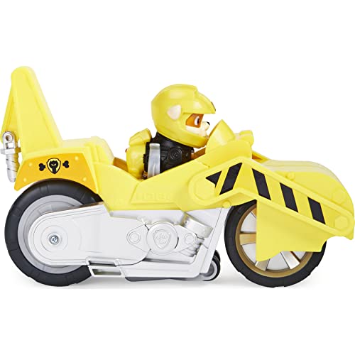 Patrulla Canina - Moto Juguete Moto PUPS Rubble - Motocicleta de Fricción Deluxe con Función de Caballito y Figura Rubble Patrulla Canina Moto Pups -6060543 - Juguetes Niños 3 Años +