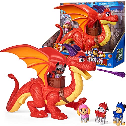 Paw Patrol Rescue Knights Brave Knights Dragon Sparks + 4 Dogs