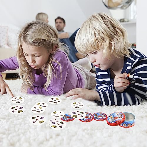 Pellinch Juego de cartas Paw Dog Kids Puzzle para 2-8 jugadores a partir de 4 años para niños Welp Juego de mesa Juego educativo Juegos Familiares Juguetes para niños y niñas
