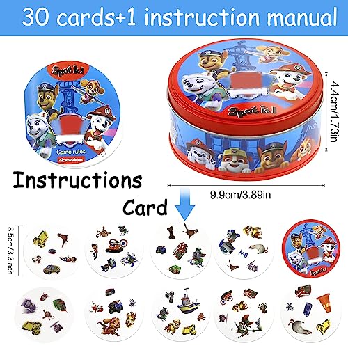 Pellinch Juego de cartas Paw Dog Kids Puzzle para 2-8 jugadores a partir de 4 años para niños Welp Juego de mesa Juego educativo Juegos Familiares Juguetes para niños y niñas