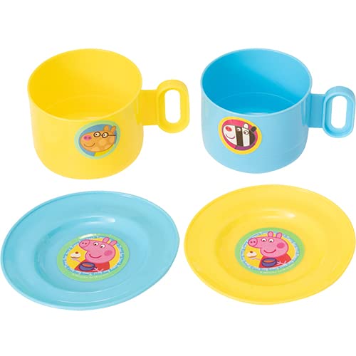 Peppa's Tea Set, Peppa Pig Roleplay, Includes Teapot, Kettle, Sugar Bowl, Cup & Saucers and Cutlery For Ages 3+