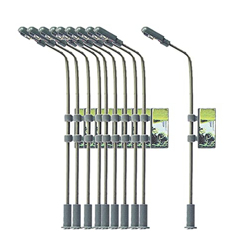 Perfeclan LYM04 10 Uds. Lámparas de farola Led Modelo de ferrocarril Luces HO/TT/N 3V lámpara Led de lámpara de césped, 1:150