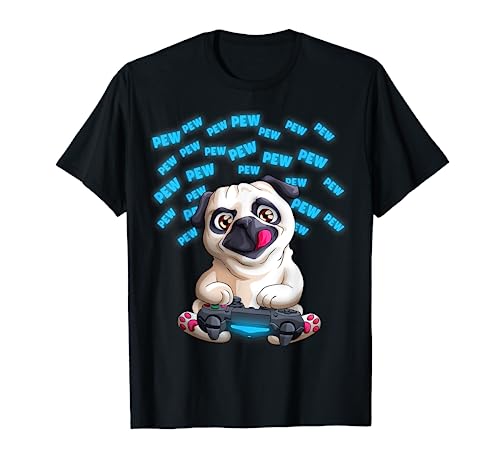 Pew Gamer Pug Divertido PewPewPew Video Gaming Pugs Regalo Camiseta